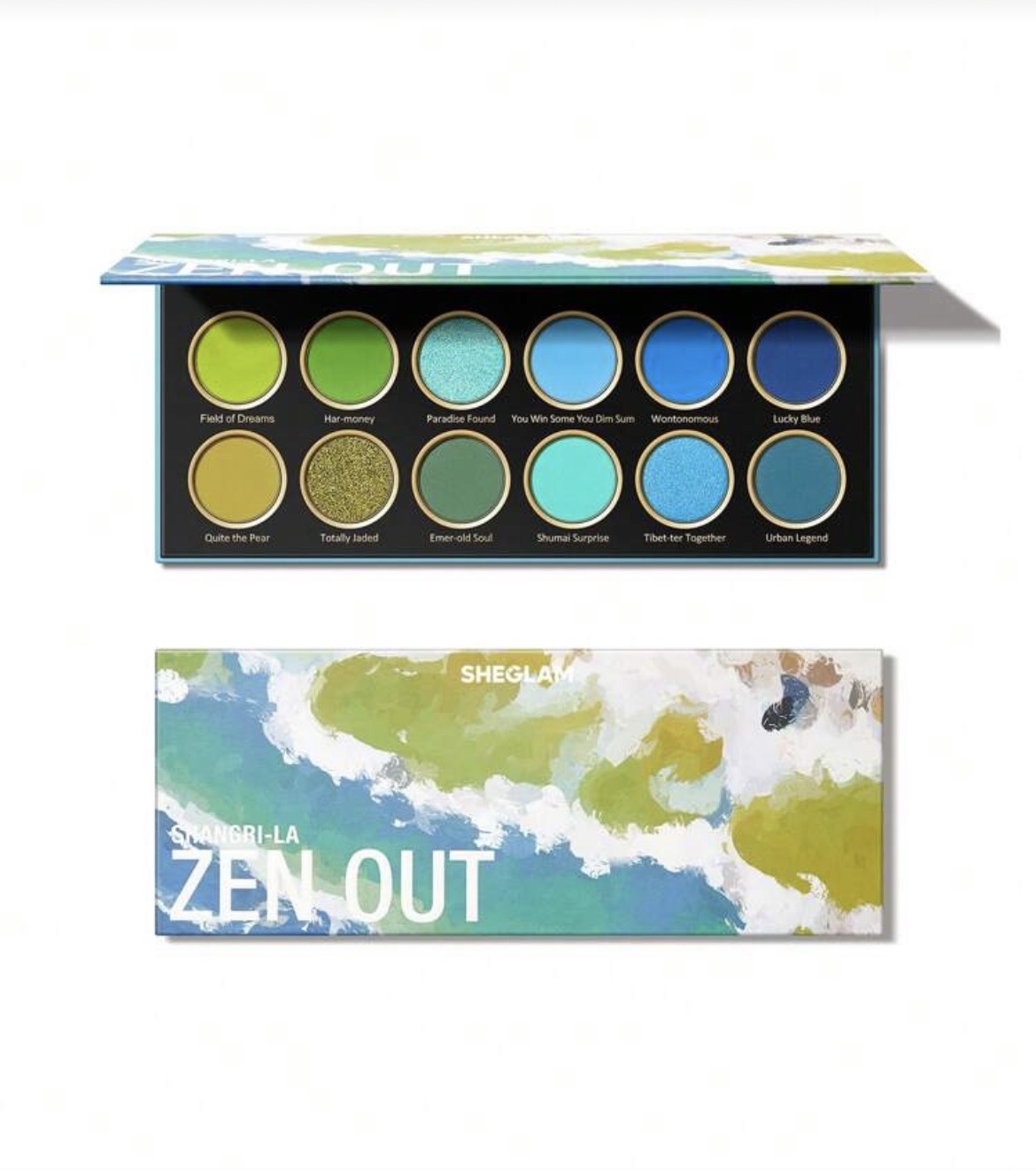 پلت سایه ۱۲ رنگ مدل Zen Out, Shangri-La Palette