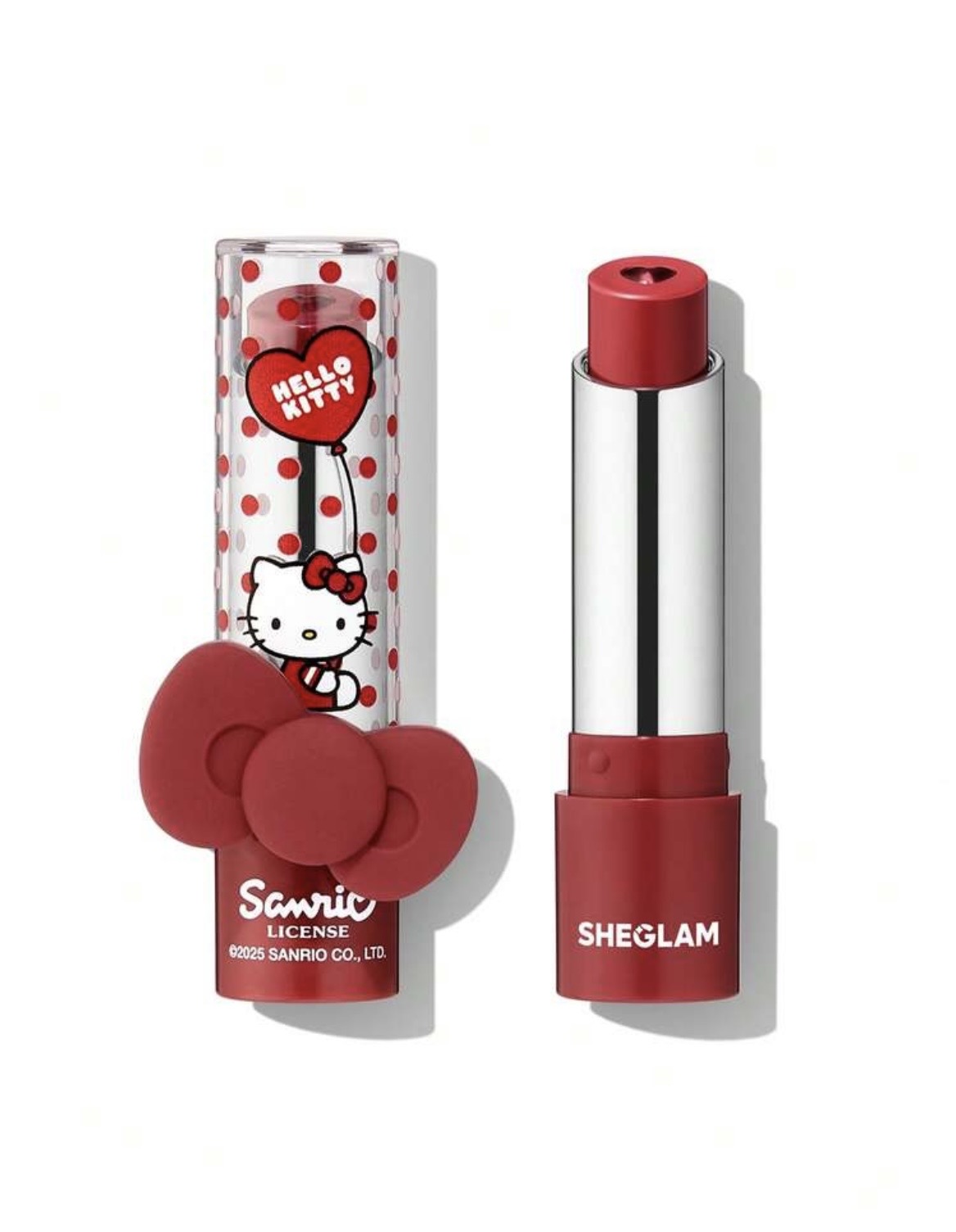 رژلب بالمی آبرسان از کالکشن Hello Kitty رنگ Smitten kitten